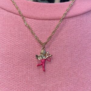 Cupid charm necklace